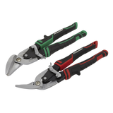 Sealey High Leverage Offset Aviation Tin Snip Set 2pc