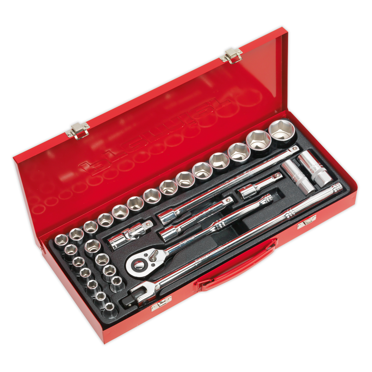 Sealey Socket Set 32pc 1/2"Sq Drive 6pt WallDrive® - Metric/Imperial