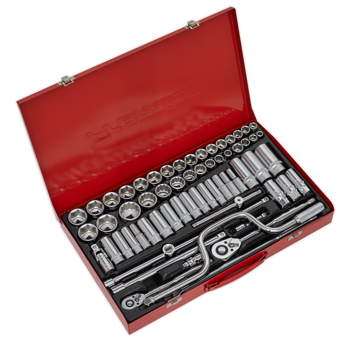 Sealey Socket Set 64pc 3/8" & 1/2"Sq Drive 6pt WallDrive® - Metric/Imperial