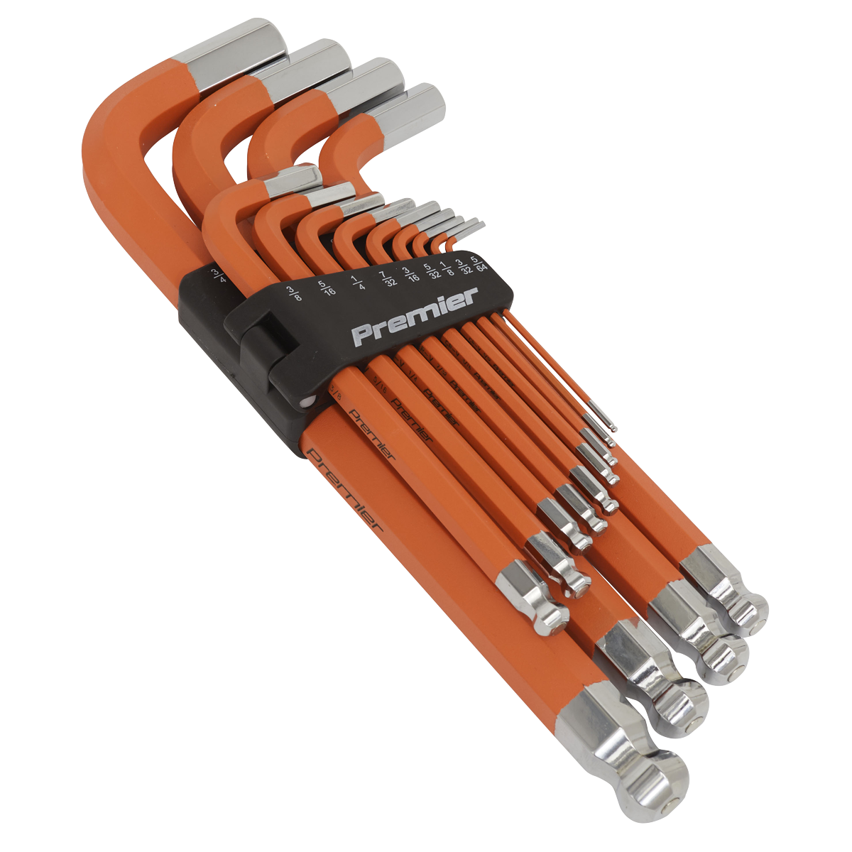 Sealey Jumbo Ball-End Hex Key Set 13pc Anti-Slip - Imperial