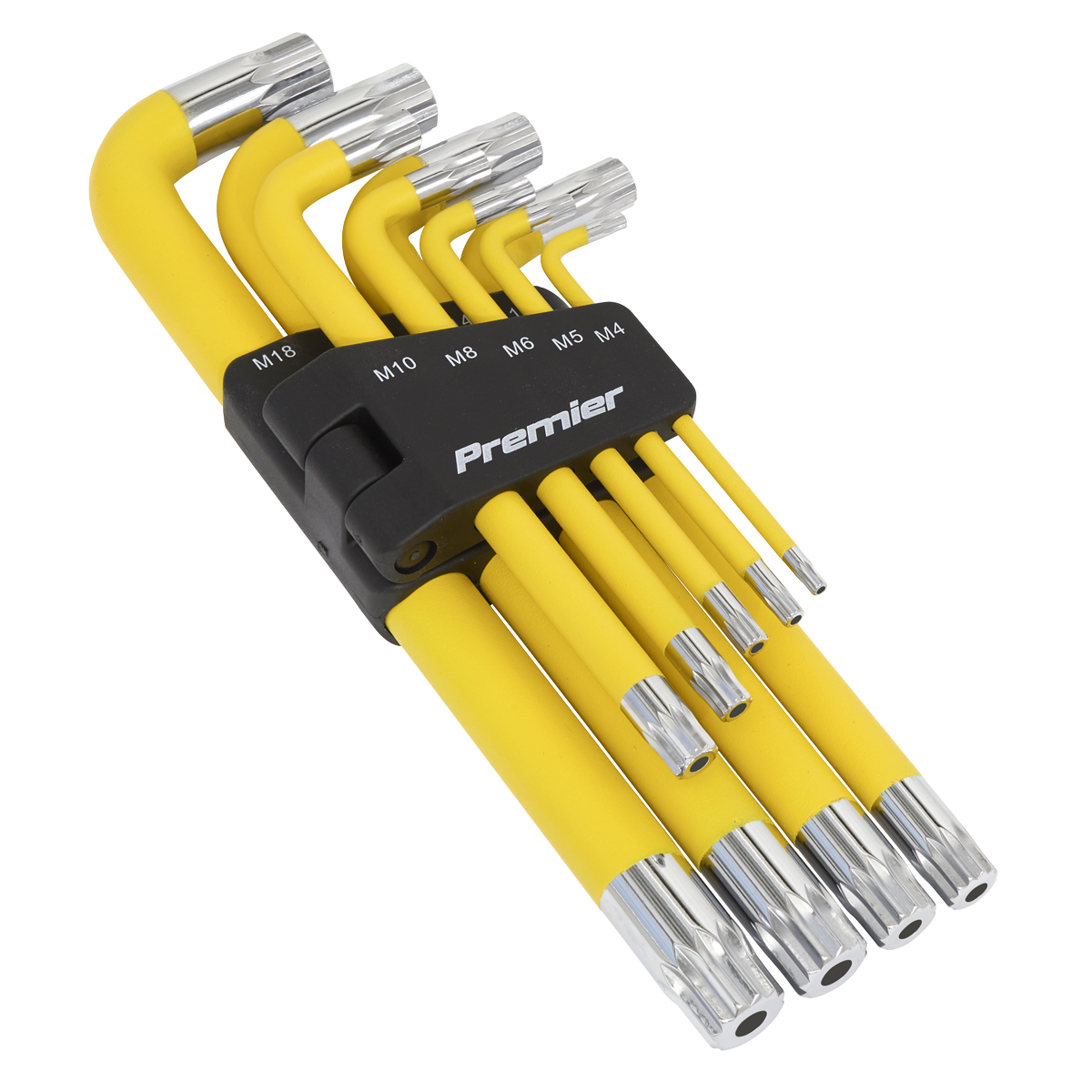 Sealey Jumbo Spline Key Set 9pc Anti-Slip