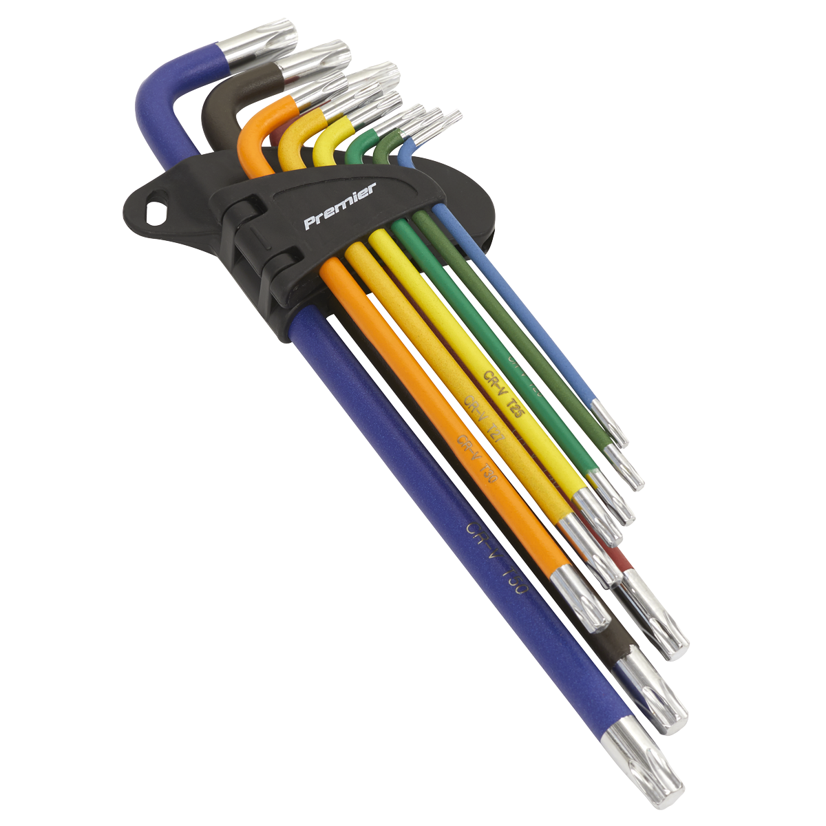 Sealey TRX-Star* Key Set 9pc Colour-Coded Extra-Long