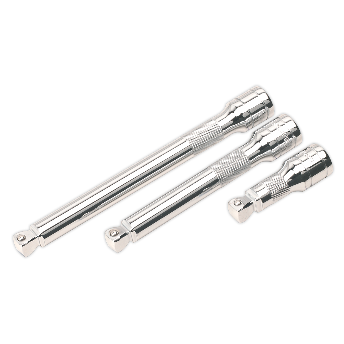 Sealey Wobble/Rigid Extension Bar Set 3pc 1/2"Sq Drive