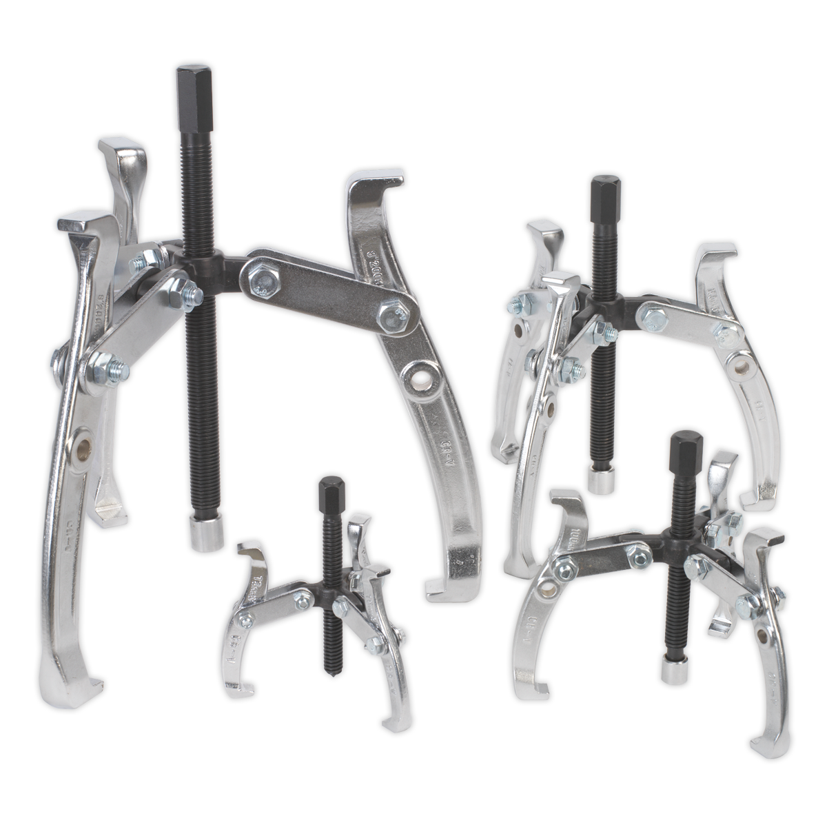 Sealey Gear Reversible Puller Set 4pc Triple Leg