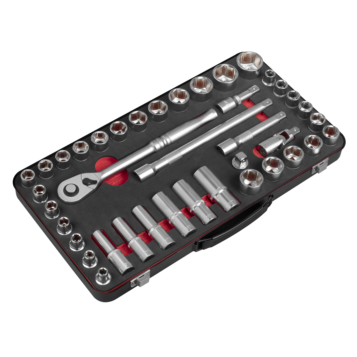 Sealey Socket Set 1/2"Sq Drive 40pc - Metric/Imperial - Premier Platinum Series