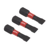 Sealey Slotted 5.5mm Impact Power Tool Bits 25mm - 3pc