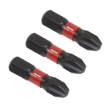 Sealey Phillips #3 Impact Power Tool Bits 25mm - 3pc