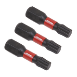 Sealey TRX-Star* T27 Impact Power Tool Bits 25mm - 3pc