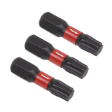 Sealey TRX-Star* T30 Impact Power Tool Bits 25mm - 3pc