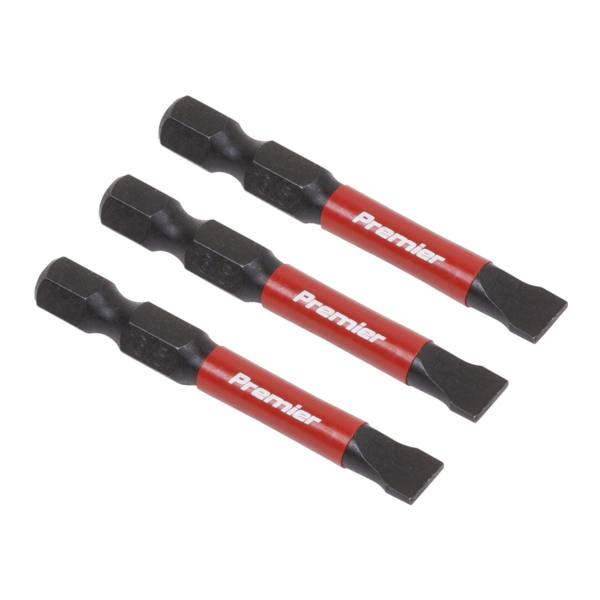 Sealey Slotted 6.5mm Impact Power Tool Bits 50mm - 3pc