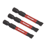 Sealey Slotted 6.5mm Impact Power Tool Bits 50mm - 3pc