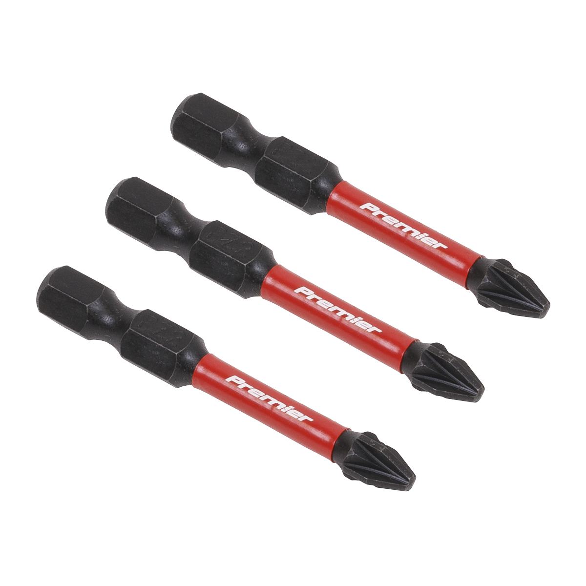 Sealey Pozi #2 Impact Power Tool Bits 50mm - 3pc