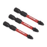 Sealey Pozi #2 Impact Power Tool Bits 50mm - 3pc