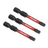Sealey TRX-Star* T25 Impact Power Tool Bits 50mm - 3pc
