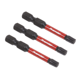 Sealey TRX-Star* T27 Impact Power Tool Bits 50mm - 3pc