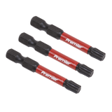 Sealey TRX-Star* T30 Impact Power Tool Bits 50mm - 3pc