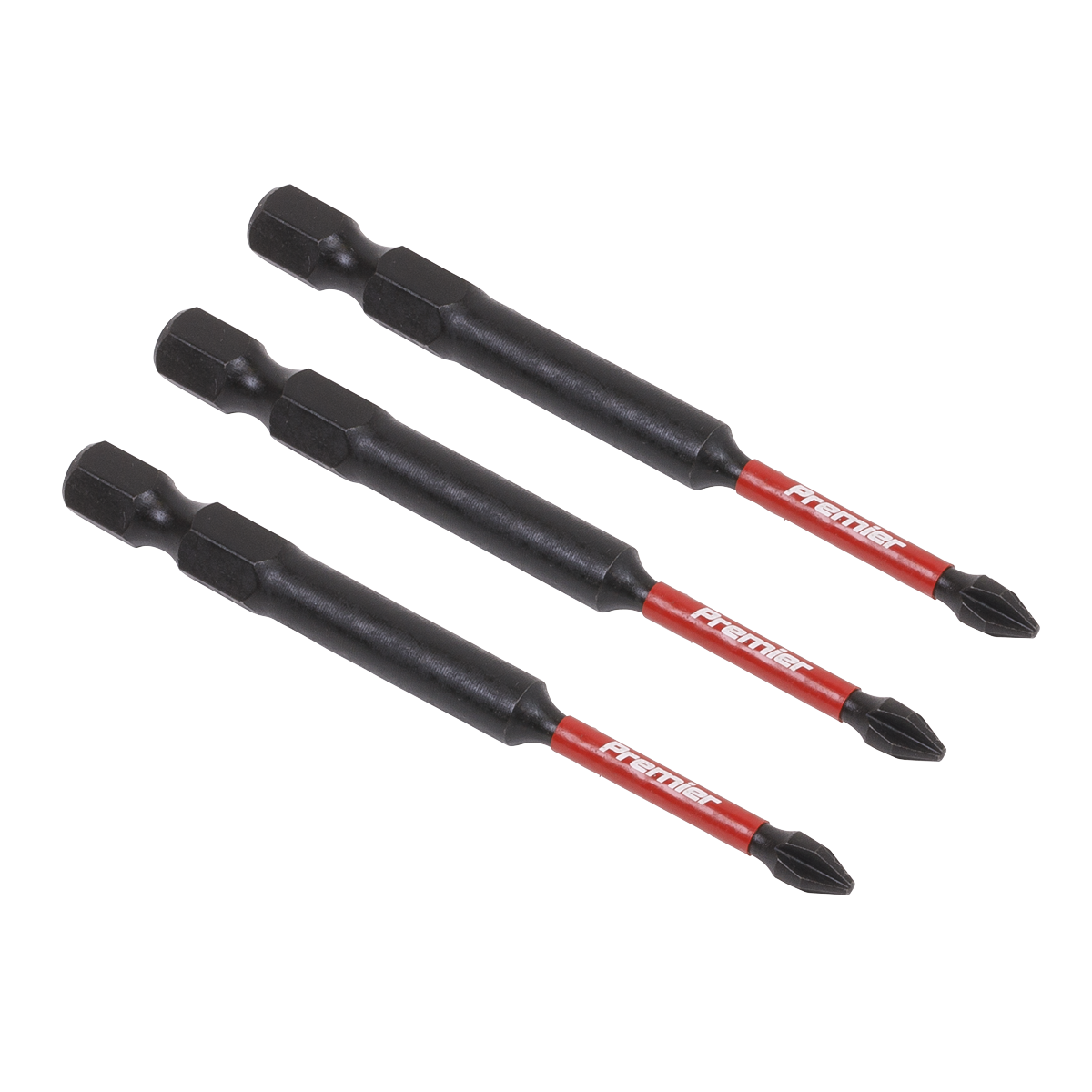 Sealey Phillips #1 Impact Power Tool Bits 75mm - 3pc