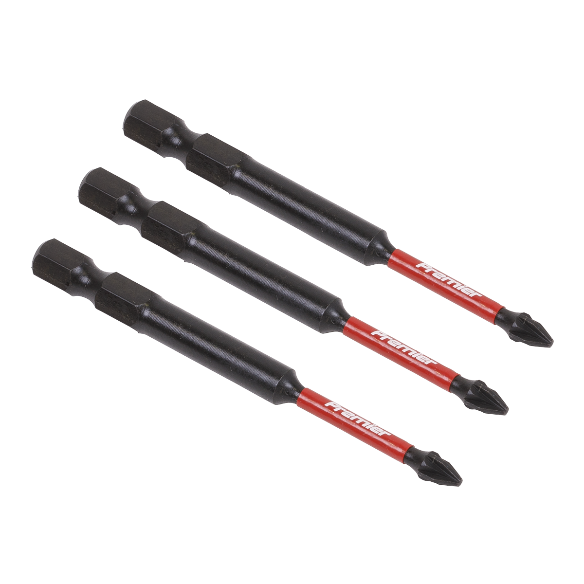 Sealey Pozi #1 Impact Power Tool Bits 75mm - 3pc