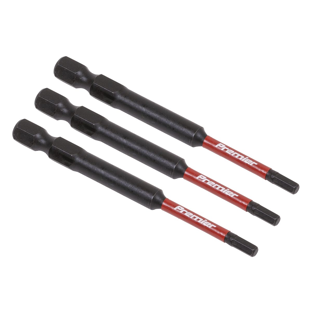 Sealey Hex 3mm Impact Power Tool Bits 75mm - 3pc