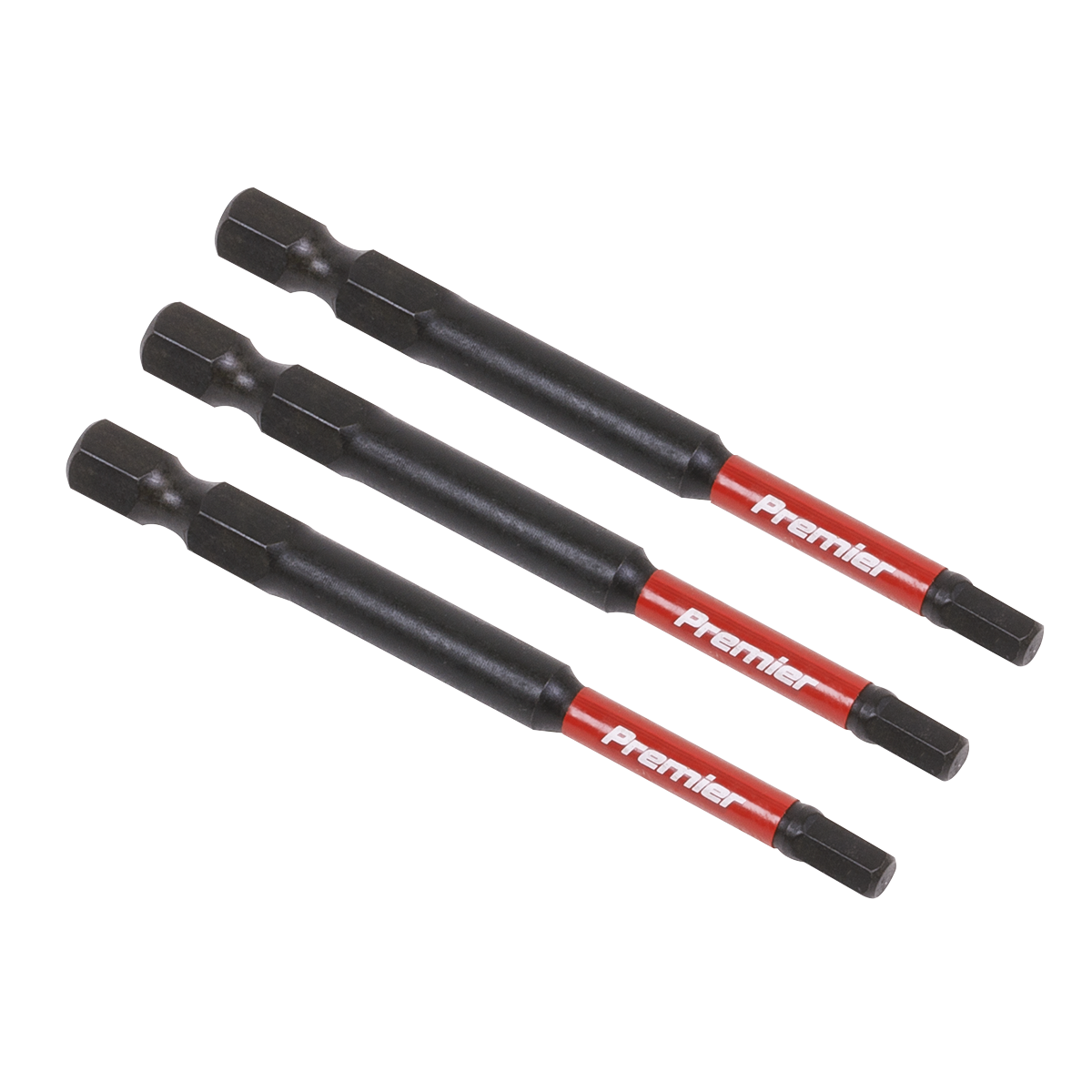 Sealey Hex 4mm Impact Power Tool Bits 75mm - 3pc