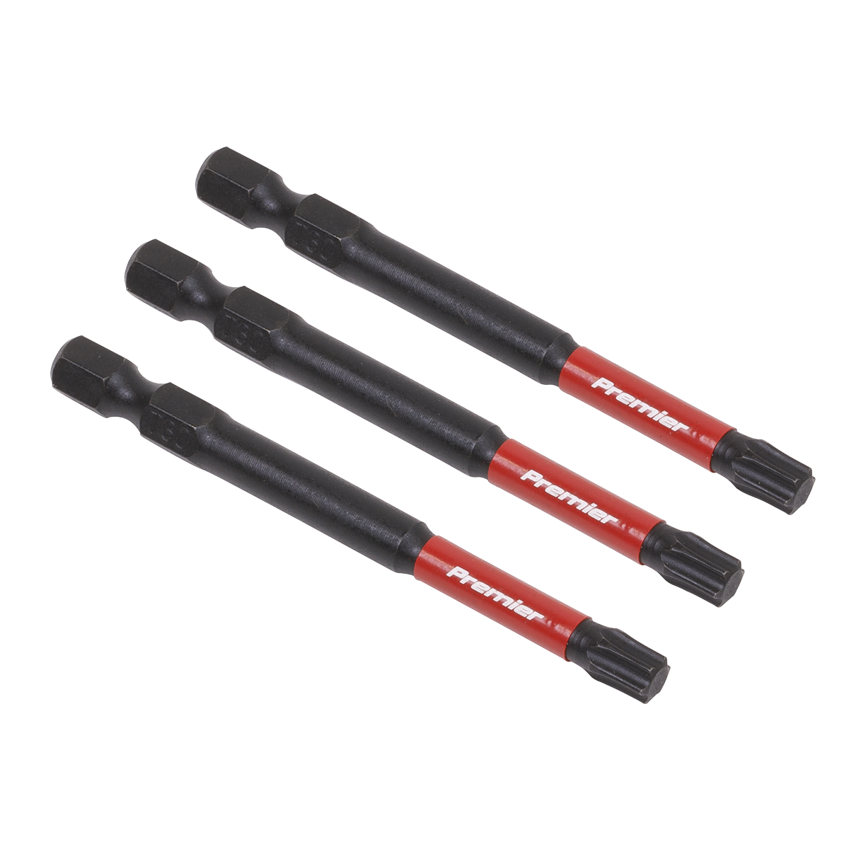 Sealey TRX Star* T30 Impact Power Tool Bits 75mm - 3pc