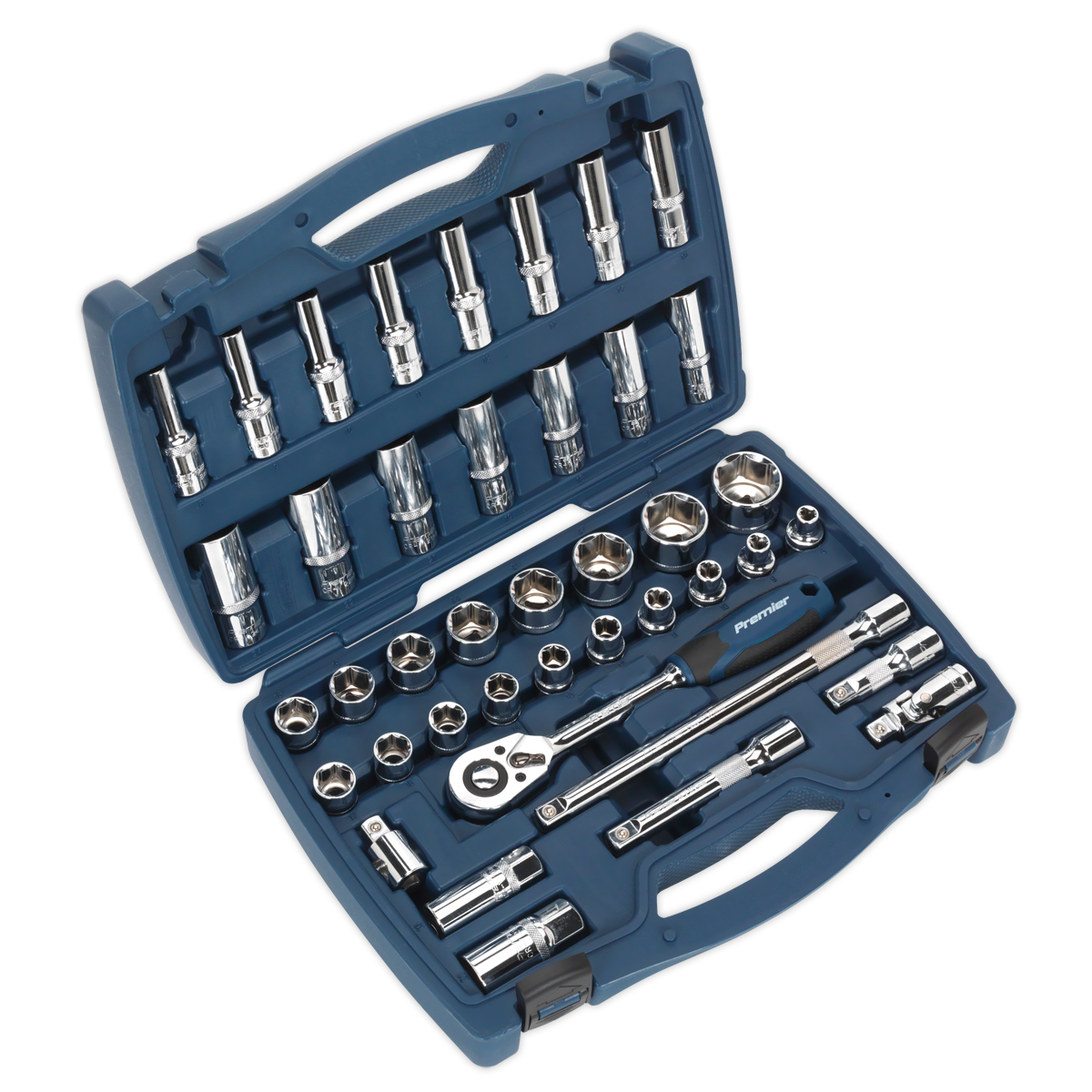 Sealey Socket Set 41pc 1/2"Sq Drive WallDrive® Metric