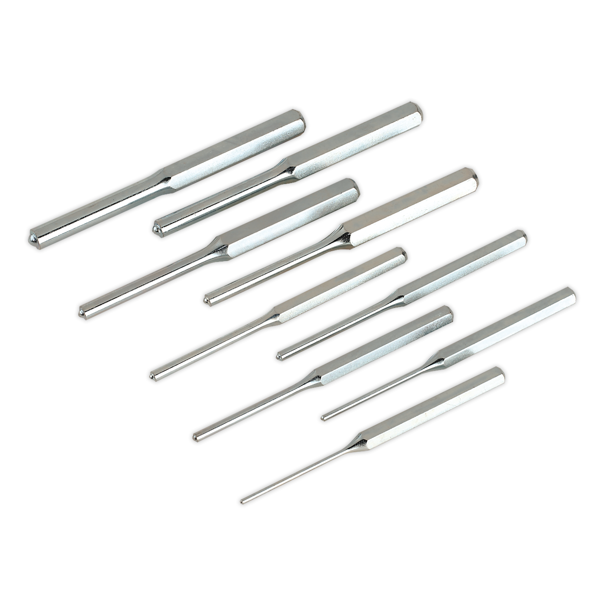 Sealey Roll Pin Punch Set 9pc 3-12mm Metric