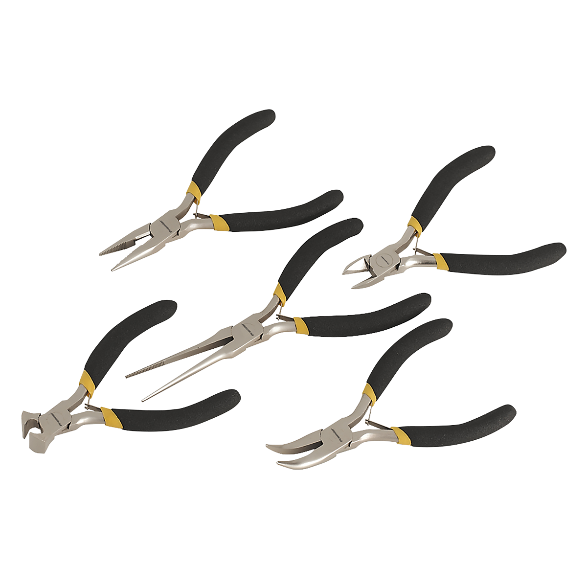 Sealey Mini Pliers Set 5pc Ni-Fe Finish