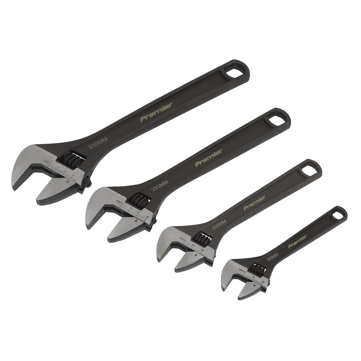 Sealey Adjustable Wrench Set 4pc