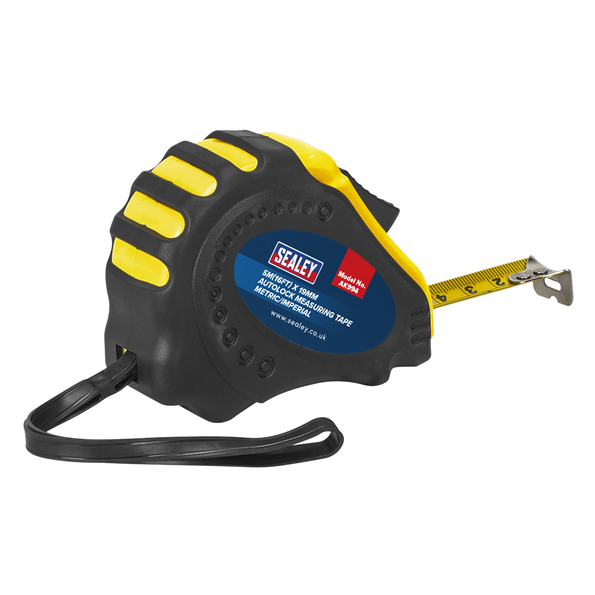 Sealey Auto Lock Tape Measure 5m(16ft) x 19mm - Metric/Imperial