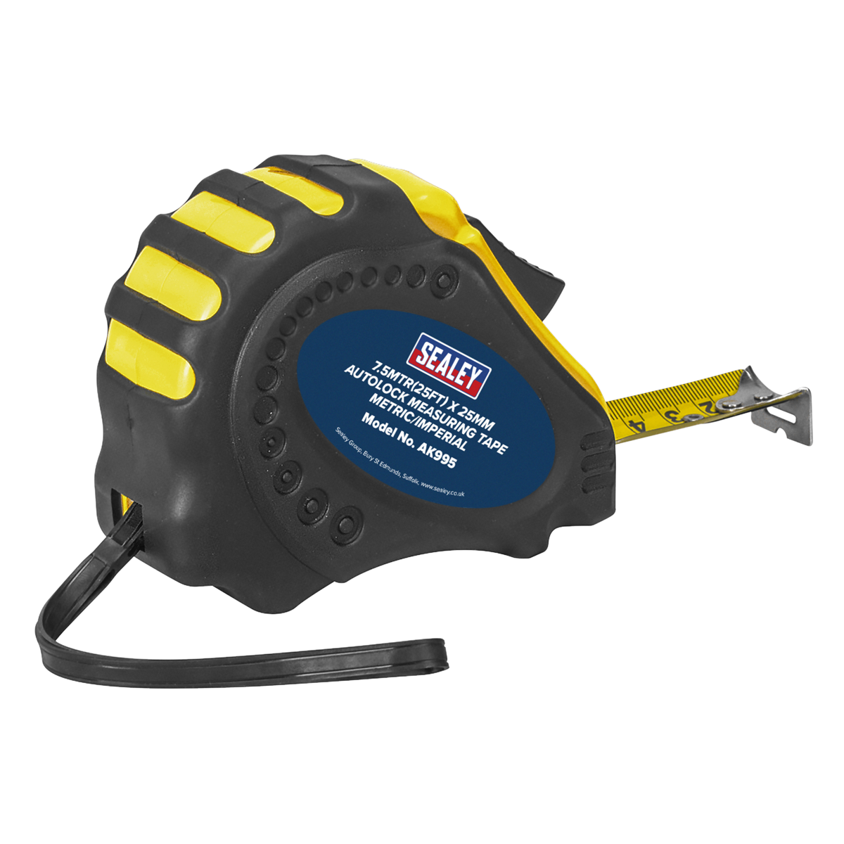 Sealey Auto Lock Tape Measure 7.5m(25ft) x 25mm - Metric/Imperial