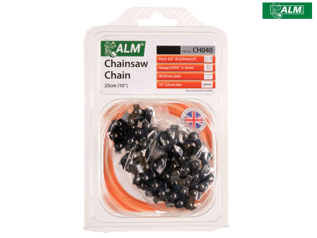 ALM Manufacturing CH040 Chainsaw Chain 3/8in x 40 links 1.3mm - Fits 25cm Bars