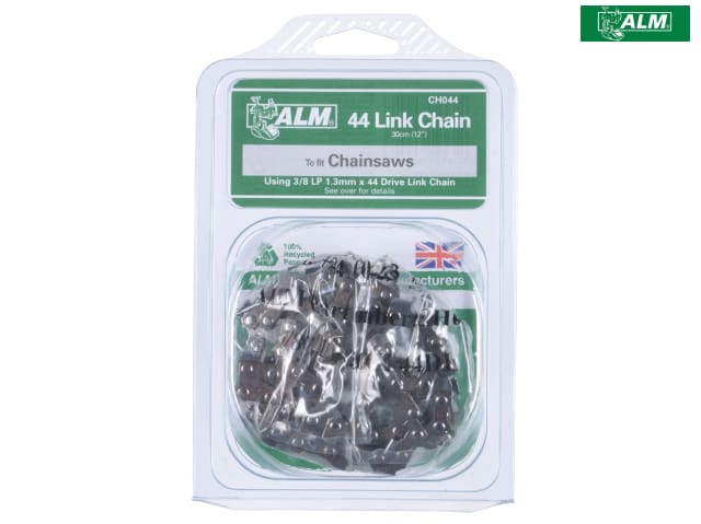 ALM Manufacturing CH044 Chainsaw Chain 3/8in x 44 links 1.3mm - Fits 30cm Bars