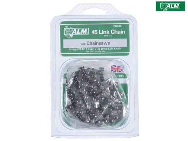 ALM Manufacturing CH045 Chainsaw Chain 3/8in x 45 links 1.3mm - Fits 30cm Bars