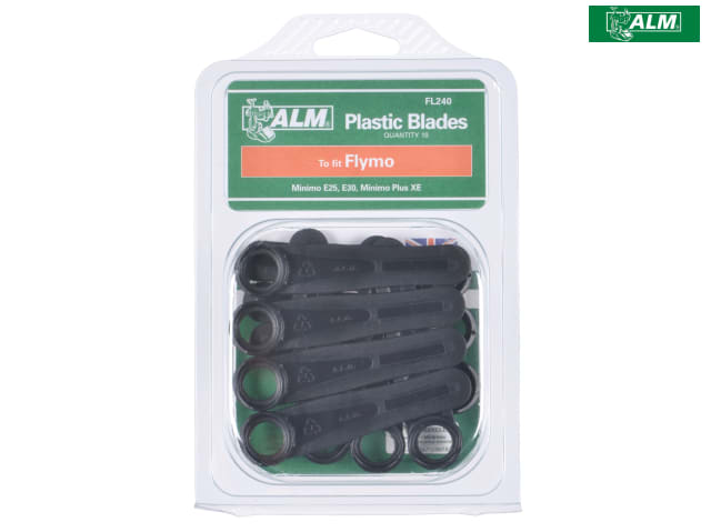 ALM Manufacturing FL240 Plastic Blades Large Hole to Suit Flymo