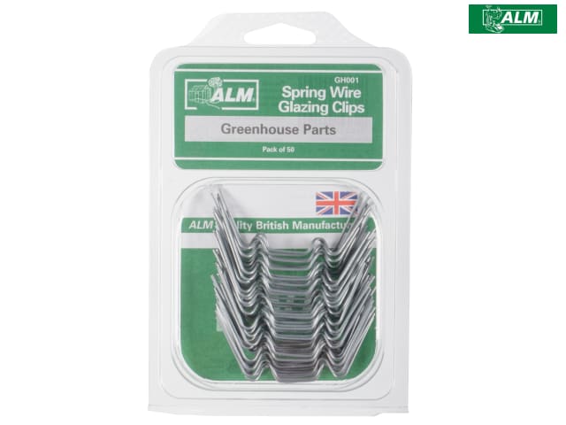 ALM Manufacturing GH001 W Glazing Clips Pack of 50