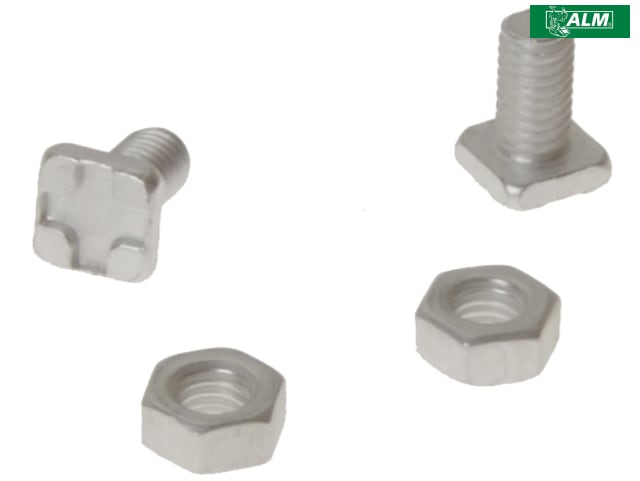 ALM Manufacturing GH004 Square Glaze Bolts & Nuts Pack of 20