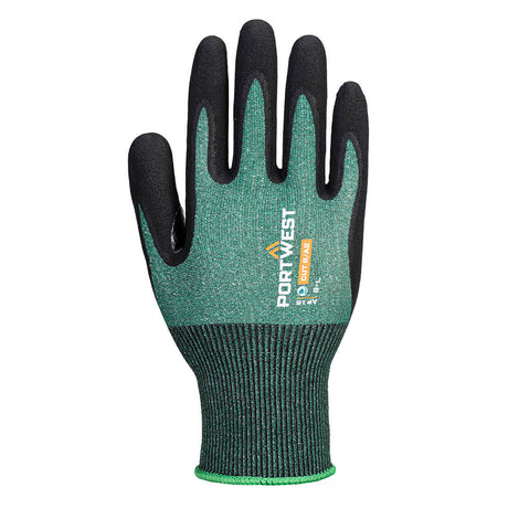 Portwest SG Cut B18 Eco Nitrile Glove (Pk12) #colour_green-black