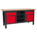 Sealey Workstation with 2 Drawers, 2 Cupboards & Open Storage