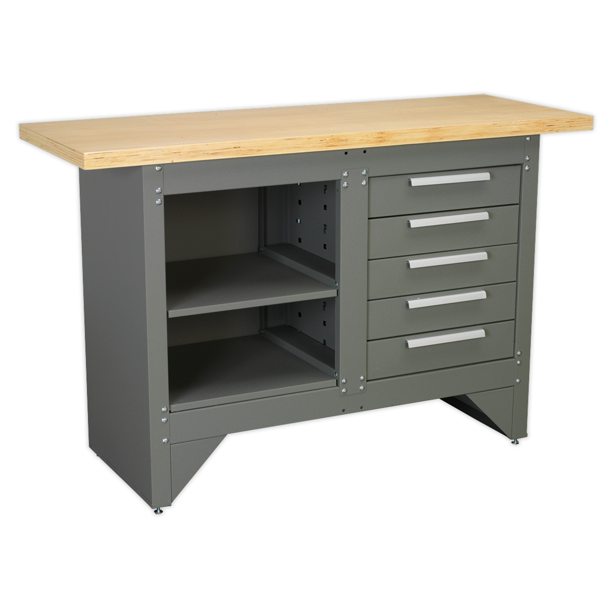 Sealey Workbench with 5 Drawers Ball-Bearing Slides Heavy-Duty