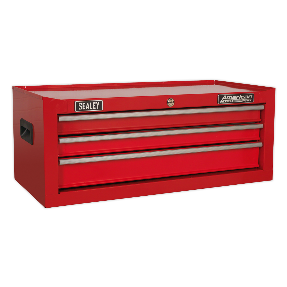 Sealey Mid-Box 3 Drawer with Ball-Bearing Slides - Red AP223