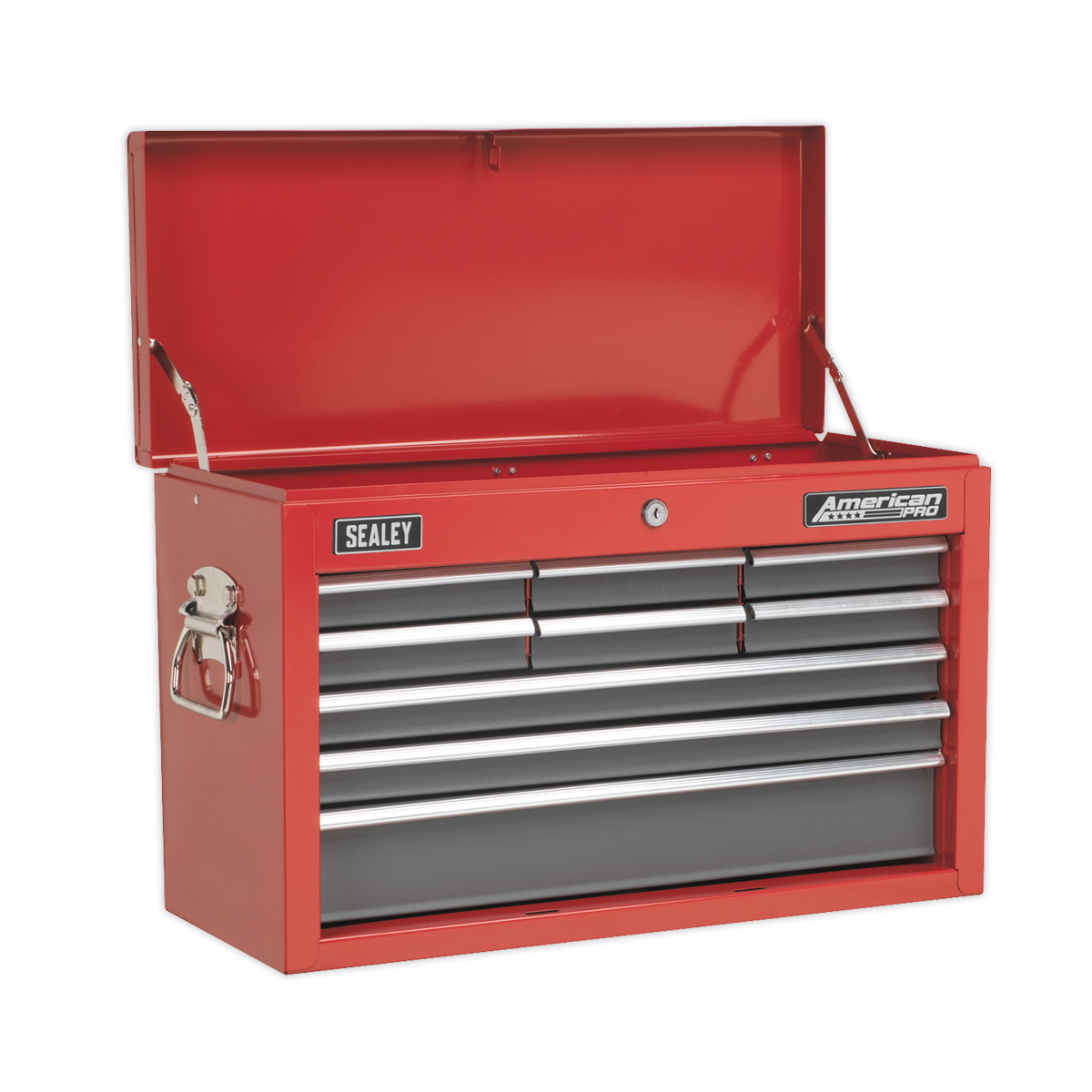 Sealey Topchest 9 Drawer with Ball-Bearing Slides - Red/Grey