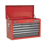Sealey Topchest 9 Drawer with Ball-Bearing Slides - Red/Grey
