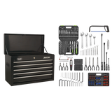 Sealey Topchest 5 Drawer with Ball-Bearing Slides - Black & 272pc Tool Kit