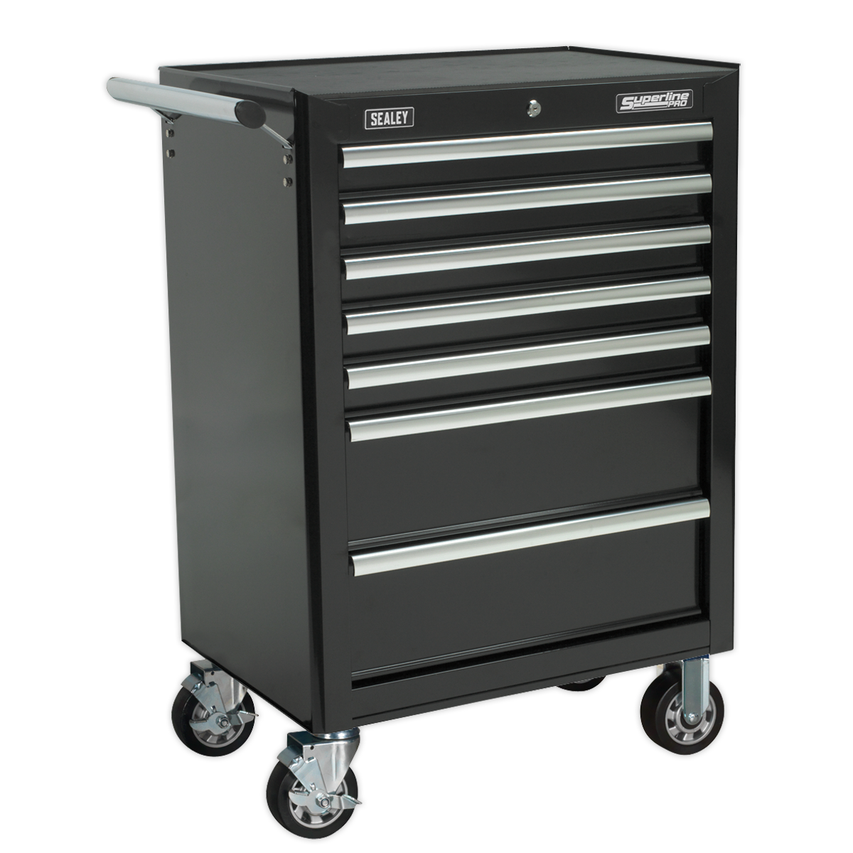 Sealey Rollcab 7 Drawer with Ball-Bearing Slides - Black AP26479TB