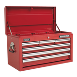 Sealey Topchest 6 Drawer with Ball-Bearing Slides - Red