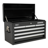 Sealey Topchest 6 Drawer with Ball-Bearing Slides - Black