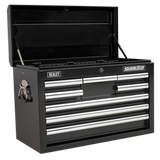Sealey Topchest 8 Drawer with Ball-Bearing Slides - Black