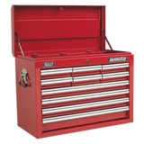 Sealey Topchest 10 Drawer with Ball-Bearing Slides - Red AP33109