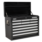Sealey Topchest 10 Drawer with Ball-Bearing Slides - Black AP33109B
